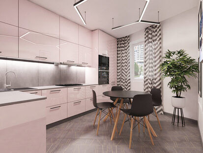 Фото № 1: Дизайн-проект двухкомнатной квартиры 67.4  м² стиль Модернизм для ЖК по ул. Васенко