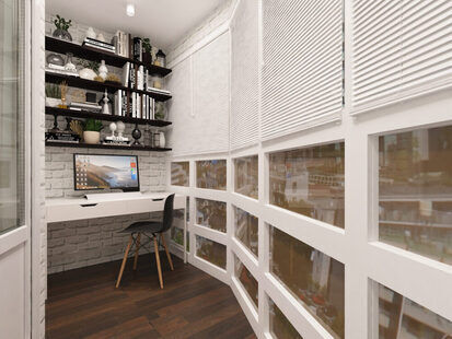 Фото № 5: Дизайн-проект двухкомнатной квартиры 67.4  м² стиль Модернизм для ЖК по ул. Васенко