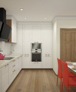 Фото № 2: Дизайн-проект однокомнатной квартиры 46.2  м² стиль Современная классика для меридиан