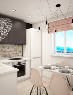 Фото № 1: Дизайн-проект однокомнатной квартиры 37.5  м² Скандинавский стиль для ЖК Летняя резиденция