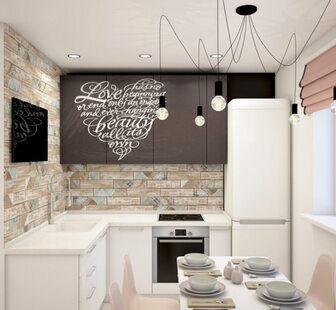 Фото № 4: Дизайн-проект однокомнатной квартиры 37.5  м² Скандинавский стиль для ЖК Летняя резиденция