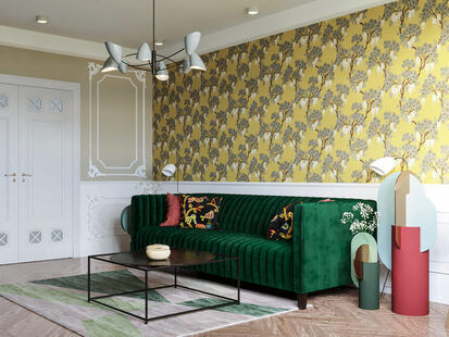 Фото № 3: Дизайн-проект трехкомнатной квартиры 82.8  м² стиль Прованс для ЖК по ул. Васенко