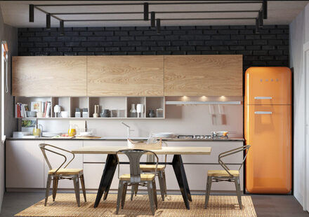 Фото № 1: Дизайн-проект однокомнатной квартиры 48.3  м² стиль Лофт для ЖК по ул. Васенко