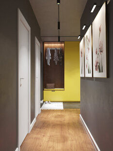 Фото № 4: Дизайн-проект однокомнатной квартиры 48.3  м² стиль Лофт для ЖК по ул. Васенко