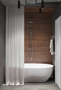 Фото № 6: Дизайн-проект однокомнатной квартиры 48.3  м² стиль Лофт для ЖК по ул. Васенко