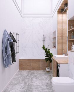 Фото № 5: Дизайн-проект двухкомнатной квартиры 45.3  м² стиль Современная классика для ЖК Tango