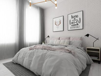 Фото № 1: Дизайн-проект трехкомнатной квартиры 75.4  м² Скандинавский стиль для ЖК Аалто