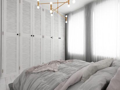 Фото № 6: Дизайн-проект трехкомнатной квартиры 75.4  м² Скандинавский стиль для ЖК Аалто