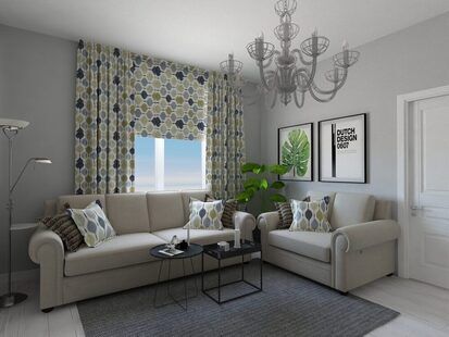 Фото № 2: Дизайн-проект трехкомнатной квартиры 75.4  м² Скандинавский стиль для ЖК Аалто