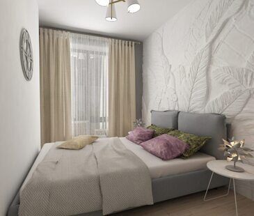 Фото № 4: Дизайн-проект однокомнатной квартиры 36.4  м² стиль Минимализм для ЖК Аалто