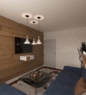 Фото № 5: Дизайн-проект трехкомнатной квартиры 80.31  м² стиль Лофт для ЖК Молодая семья во Фрунзенском районе