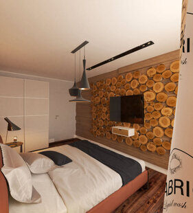 Фото № 4: Дизайн-проект трехкомнатной квартиры 80.31  м² стиль Лофт для ЖК Молодая семья во Фрунзенском районе