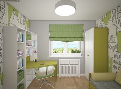 Фото № 5: Дизайн-проект двухкомнатной квартиры 57.0  м² стиль Минимализм для ЖК Молодая семья во Фрунзенском районе