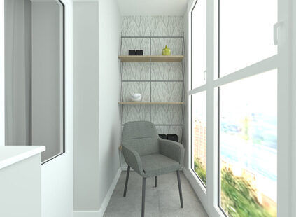 Фото № 2: Дизайн-проект двухкомнатной квартиры 57.0  м² стиль Минимализм для ЖК Молодая семья во Фрунзенском районе