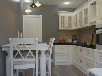 Фото № 1: Дизайн-проект однокомнатной квартиры 38.5  м² стиль Кантри для ЖК Екатерининский