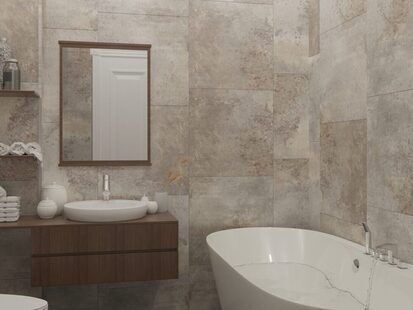 Фото № 2: Дизайн-проект однокомнатной квартиры 38.5  м² стиль Кантри для ЖК Екатерининский