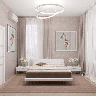 Фото № 1: Дизайн-проект двухкомнатной квартиры 59.2  м² Эко-стиль для ЖК Аалто