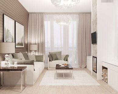 Фото № 3: Дизайн-проект двухкомнатной квартиры 59.2  м² Эко-стиль для ЖК Аалто