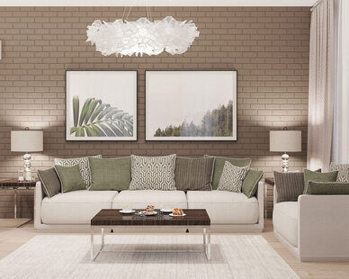 Фото № 5: Дизайн-проект двухкомнатной квартиры 59.2  м² Эко-стиль для ЖК Аалто