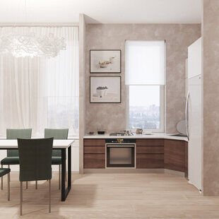 Фото № 4: Дизайн-проект двухкомнатной квартиры 59.2  м² Эко-стиль для ЖК Аалто