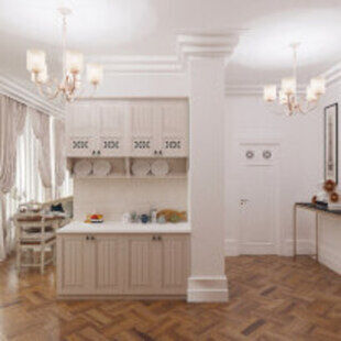 Фото № 4: Дизайн-проект двухкомнатной квартиры 65.5  м² стиль Прованс для ЖК Аалто