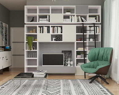 Фото № 4: Дизайн-проект двухкомнатной квартиры 56.7  м² Средиземноморский стиль для ЖК Аалто