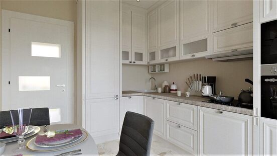 Фото № 5: Дизайн-проект двухкомнатной квартиры 47.14  м² стиль Минимализм для ЖК Молодая семья