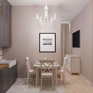 Фото № 5: Дизайн-проект однокомнатной квартиры 45.5  м² стиль Современная классика для ЖК Еврокласс