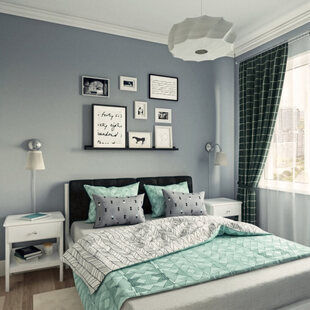 Фото № 1: Дизайн-проект однокомнатной квартиры 30.6  м² стиль Современная классика для ЖК Еврокласс