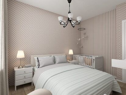 Фото № 4: Дизайн-проект двухкомнатной квартиры 58.7  м² стиль Современная классика для ЖК Еврокласс