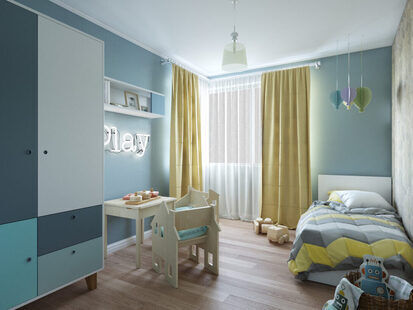 Фото № 3: Дизайн-проект трехкомнатной квартиры 68.4  м² стиль Современная классика для ЖК Tango