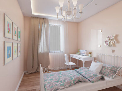 Фото № 2: Дизайн-проект трехкомнатной квартиры 68.4  м² стиль Современная классика для ЖК Tango