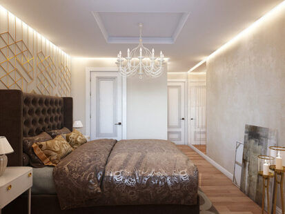 Фото № 4: Дизайн-проект трехкомнатной квартиры 68.4  м² стиль Современная классика для ЖК Tango