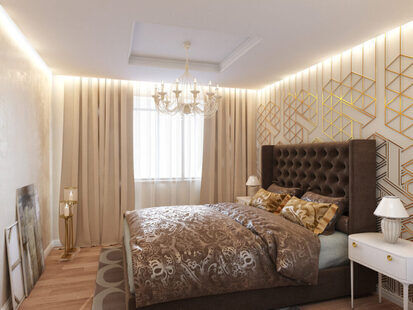 Фото № 6: Дизайн-проект трехкомнатной квартиры 68.4  м² стиль Современная классика для ЖК Tango