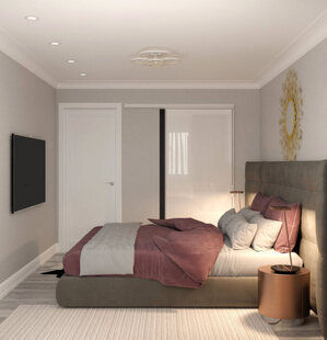 Фото № 1: Дизайн-проект двухкомнатной квартиры 52.9  м² стиль Современная классика для ЖК Tango