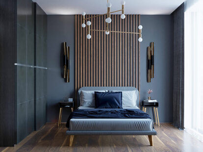 Фото № 1: Дизайн-проект однокомнатной квартиры 76.57  м² стиль Минимализм для ЖК Vincent