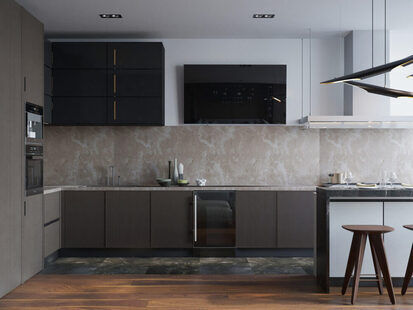 Фото № 5: Дизайн-проект однокомнатной квартиры 76.57  м² стиль Минимализм для ЖК Vincent