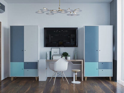 Фото № 2: Дизайн-проект однокомнатной квартиры 76.57  м² стиль Минимализм для ЖК Vincent