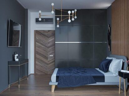 Фото № 3: Дизайн-проект однокомнатной квартиры 76.57  м² стиль Минимализм для ЖК Vincent