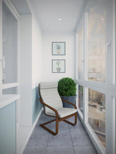 Фото № 6: Дизайн-проект однокомнатной квартиры 40.4  м² стиль Модернизм для ЖК Молодая семья