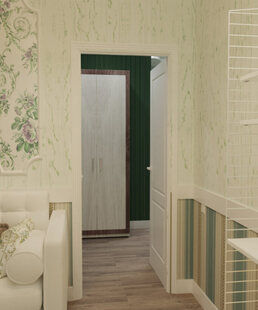 Фото № 5: Дизайн-проект квартиры-студии 29.3  м² стиль Прованс для ЖК Черноморский-2