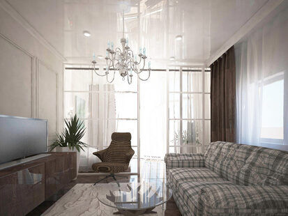 Фото № 1: Дизайн-проект двухкомнатной квартиры 76.1  м² стиль Современная классика для ЖК Черноморский-2