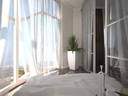 Фото № 2: Дизайн-проект двухкомнатной квартиры 76.1  м² стиль Современная классика для ЖК Черноморский-2