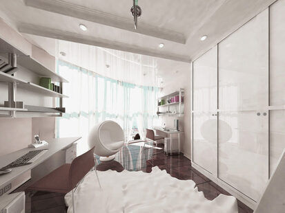 Фото № 5: Дизайн-проект двухкомнатной квартиры 76.1  м² стиль Современная классика для ЖК Черноморский-2