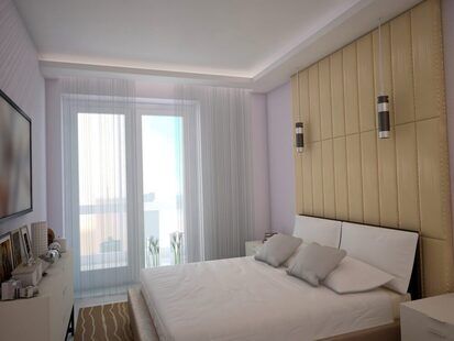 Фото № 4: Дизайн-проект трехкомнатной квартиры 70.3  м² стиль Минимализм для ЖК Молодая семья