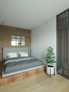 Фото № 5: Дизайн-проект двухкомнатной квартиры 77.5  м² стиль лофт для ЖК Молодая семья