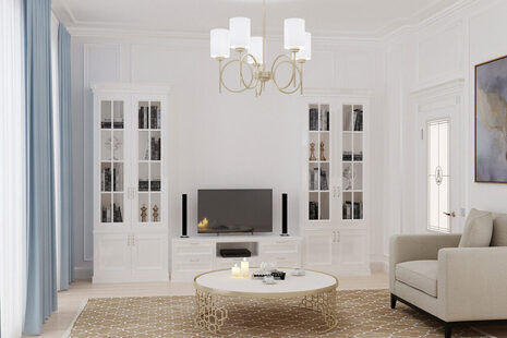 Фото № 6: Дизайн-проект четырехкомнатной квартиры 132.9  м² стиль Американская классика для ЖК Vincent