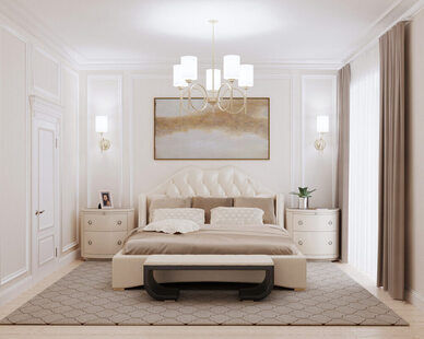 Фото № 4: Дизайн-проект четырехкомнатной квартиры 132.9  м² стиль Американская классика для ЖК Vincent