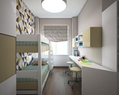 Фото № 2: Дизайн-проект двухкомнатной квартиры 54.5  м² стиль Минимализм для ЖК Черноморский-2