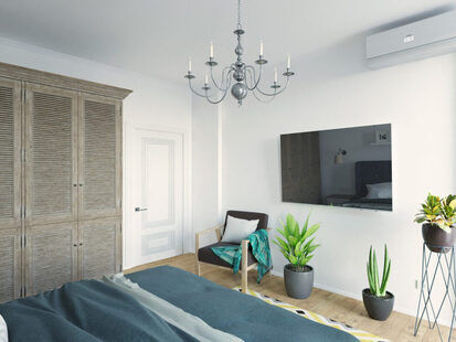 Фото № 2: Дизайн-проект двухкомнатной квартиры 67.38  м² Скандинавский стиль для ЖК Vincent